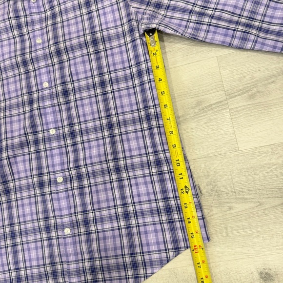 Calvin Klein Men's Purple Checkered Shirt Size M 100% Cotton - Picture 12 of 15